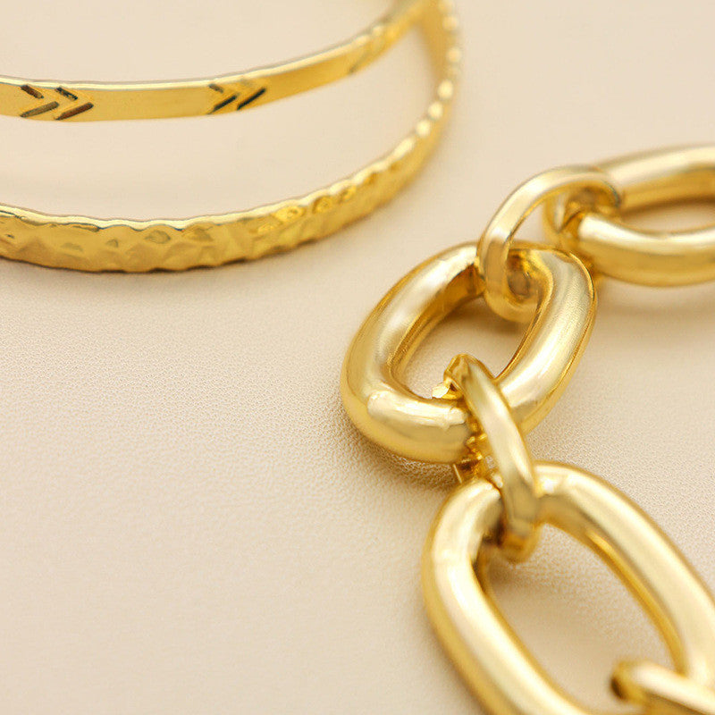 Arrow Bump Surface Bracelet Thick Chain Bracelet