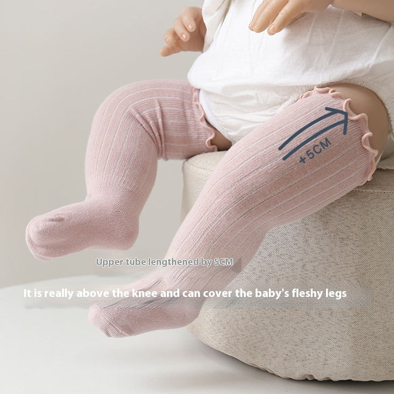Children's Wooden Ear Over The Knee Mid-calf Length And Knee High Socks
