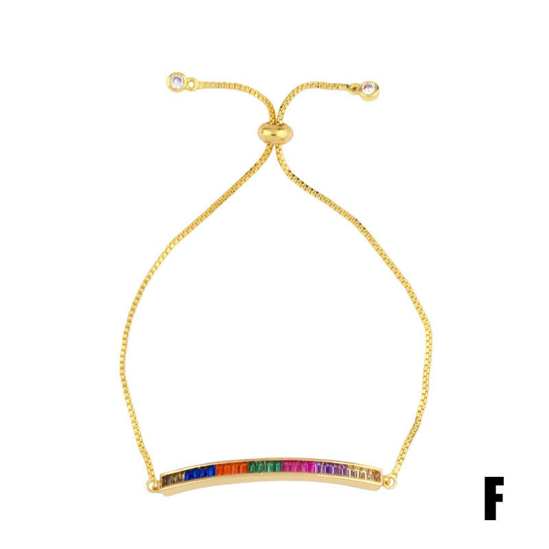 Exquisite micro-inlaid zircon pull-out bracelet