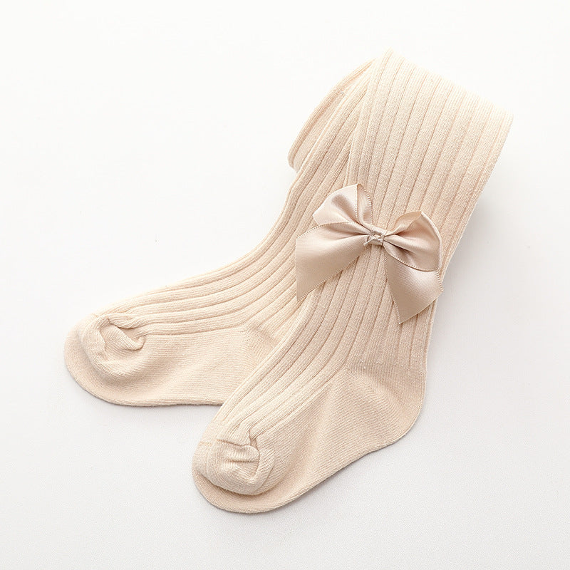 Baby tights with bow tie