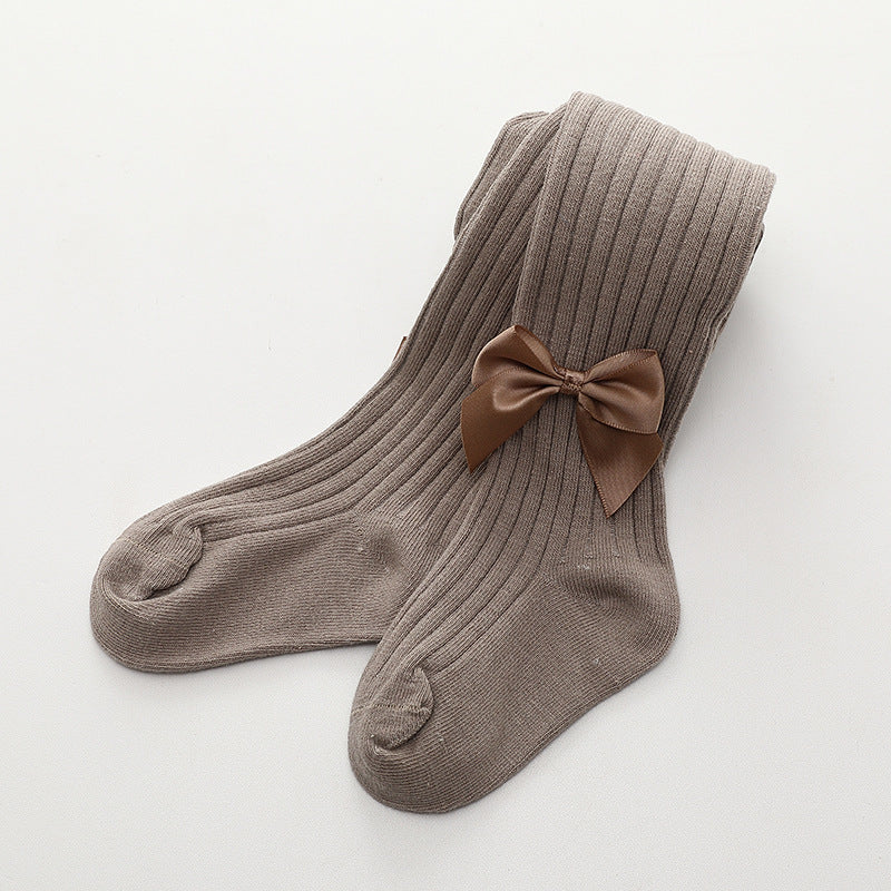 Baby tights with bow tie