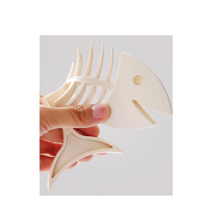 Fishbone Soap Holder Bathroom Toilet Household Silicone Creative Cartoon Cute Fish Shape Soap Dish