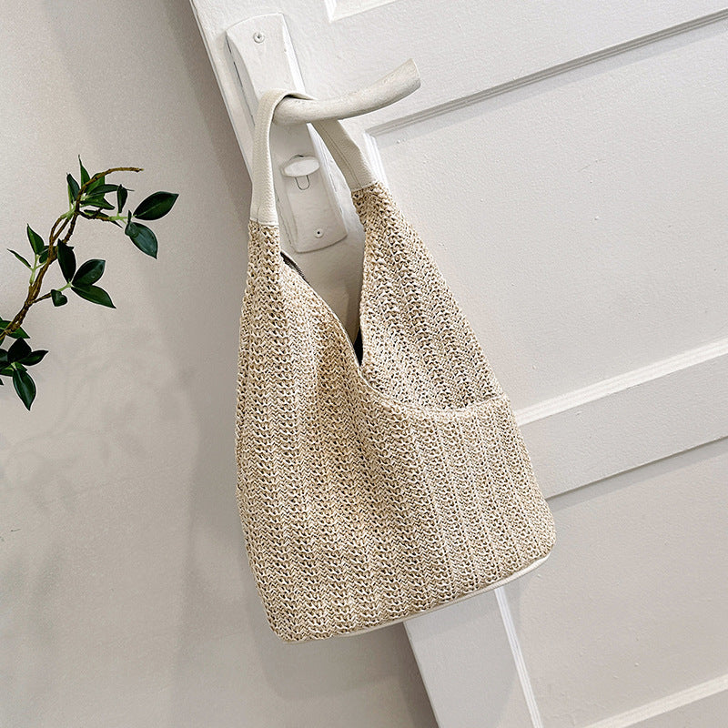 Large Capacity Commuter Summer Straw Woven Bag Women