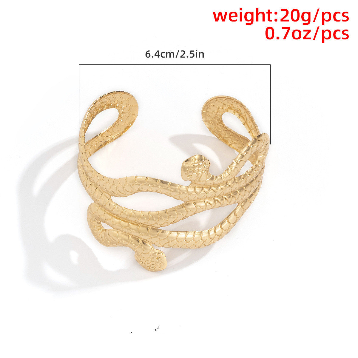 Punk Exaggerated Metal Snake Shape Bracelet
