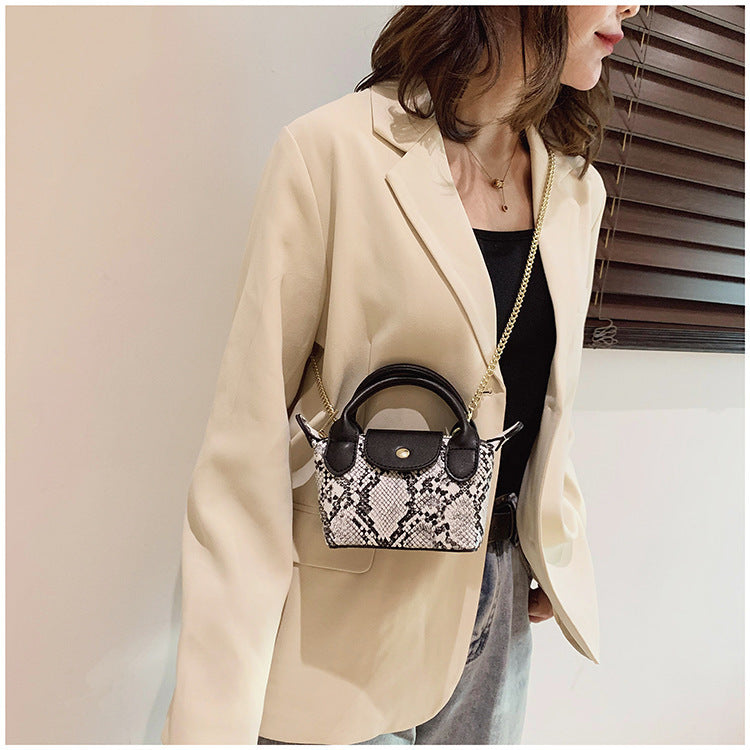 Crossbody Chain Pattern Small Square Bag