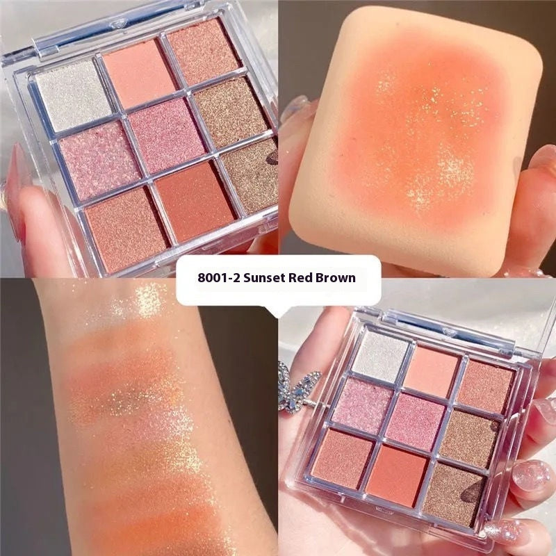 Fashion Personality Acrylic Nine Colors Eye Shadow Plate