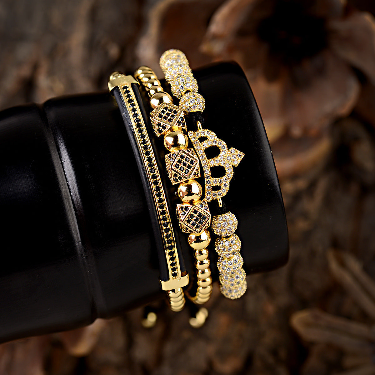 Crown three piece bracelet for lovers