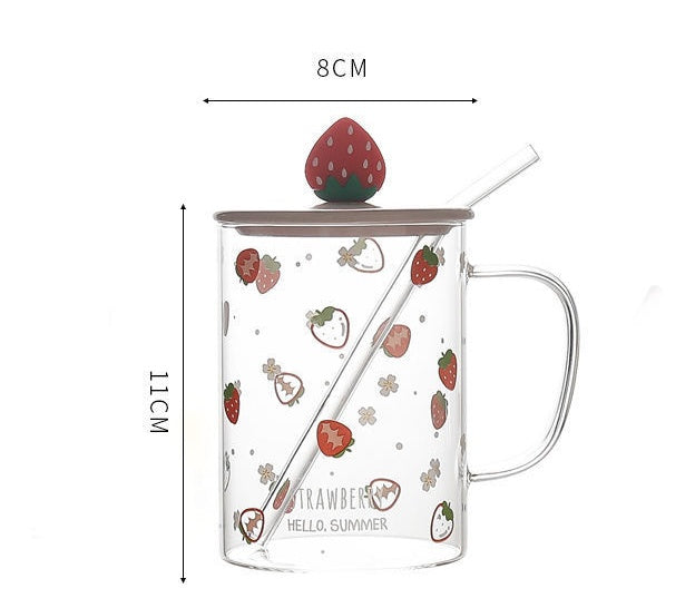 Glass Straw Portable Clear Water Cup