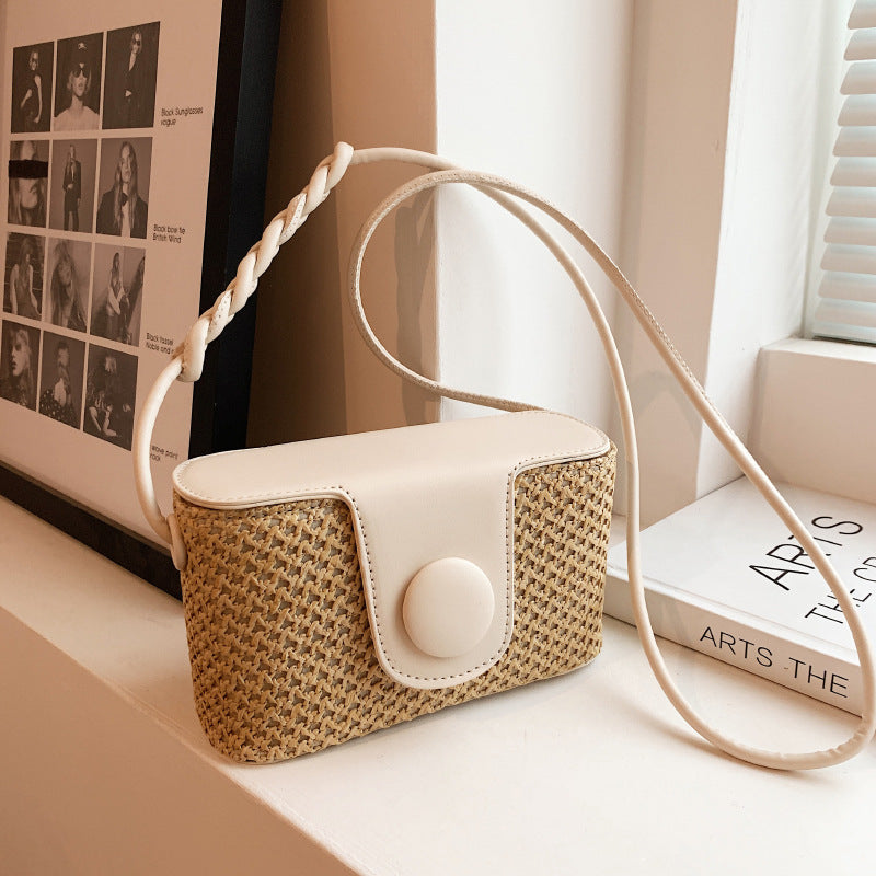 Fashion Straw Bag Summer Bucket Western Style Niche