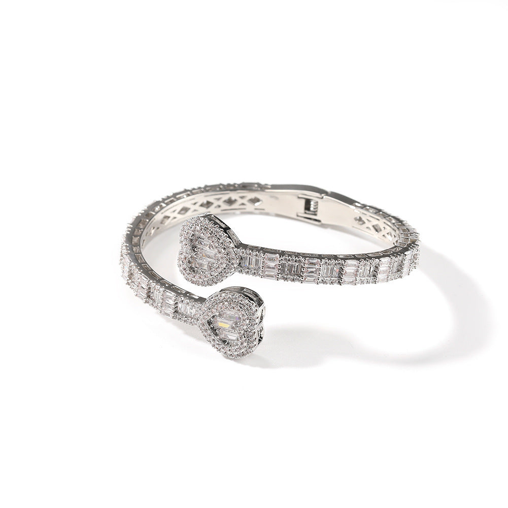Love Spring Buckle Bracelet Geometric Diamond
