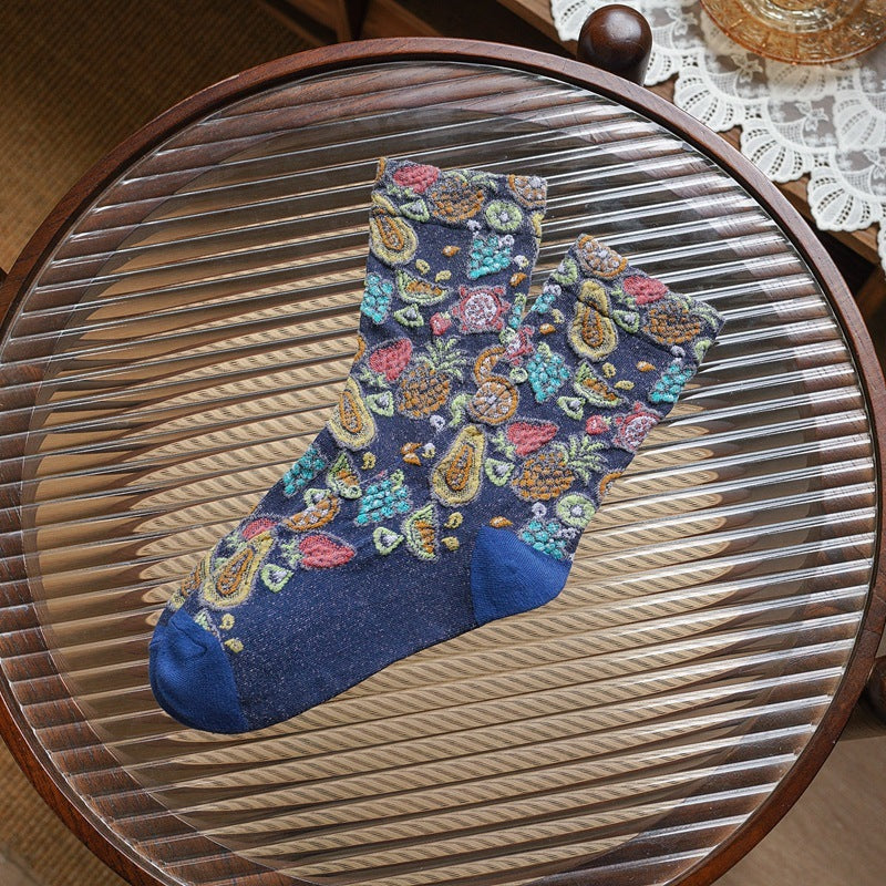 Mid-tube Pile Socks Autumn And Winter Korean Version Of Sen Series
