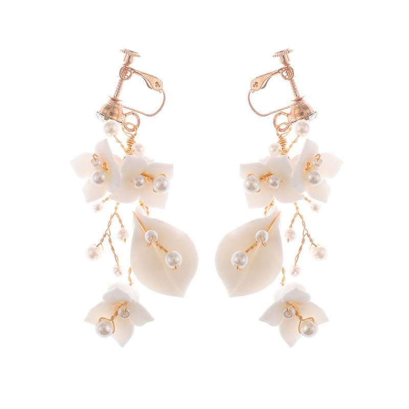 White Wedding Flower Hairpin Comb Suit For Women