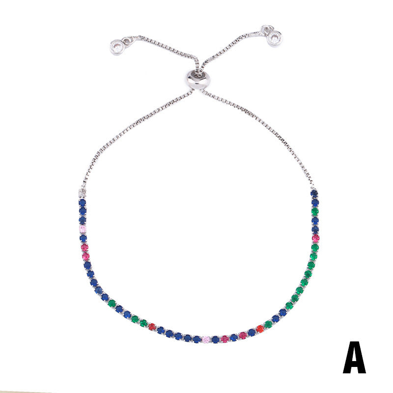 Micro inlaid color Zircon Bracelet