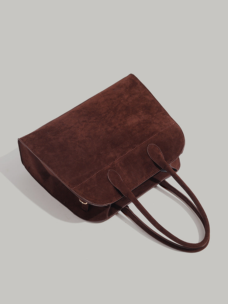 High-grade Suede Retro Commuting Shoulder Bag