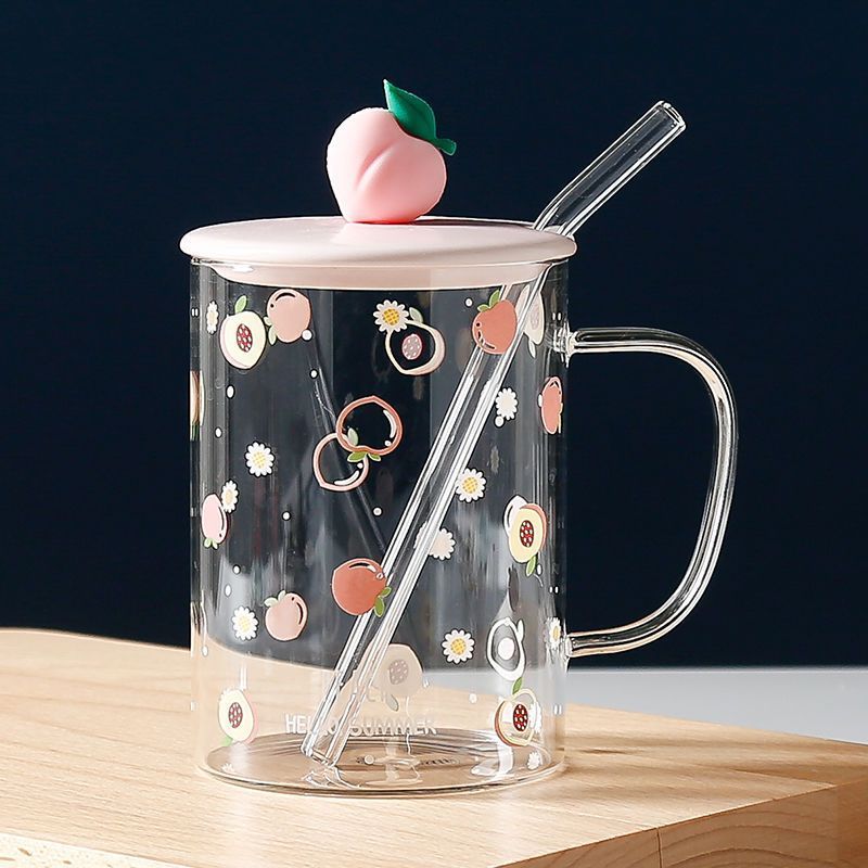 Glass Straw Portable Clear Water Cup