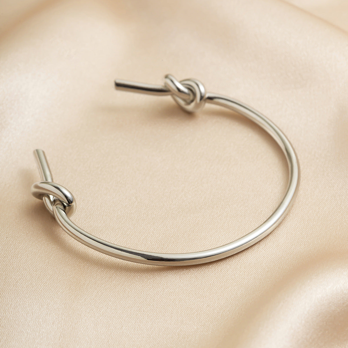 Design Double-layer Hollow Knot Open-ended Bracelet For Women Jewelry Wedding Pulseiras Lover Gift