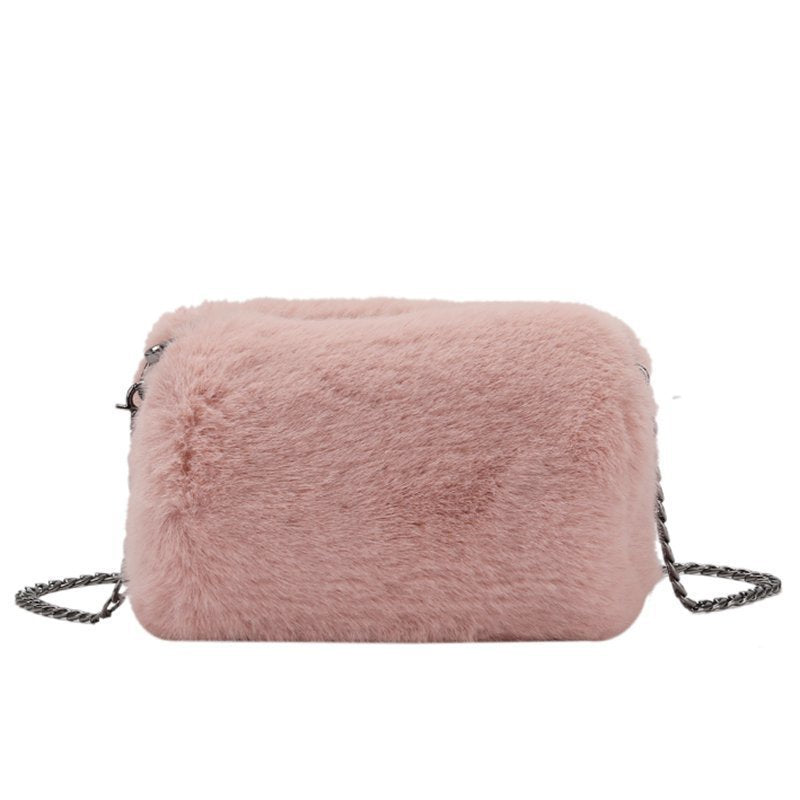 Women's Fashion Plush Chain Shoulder Bag