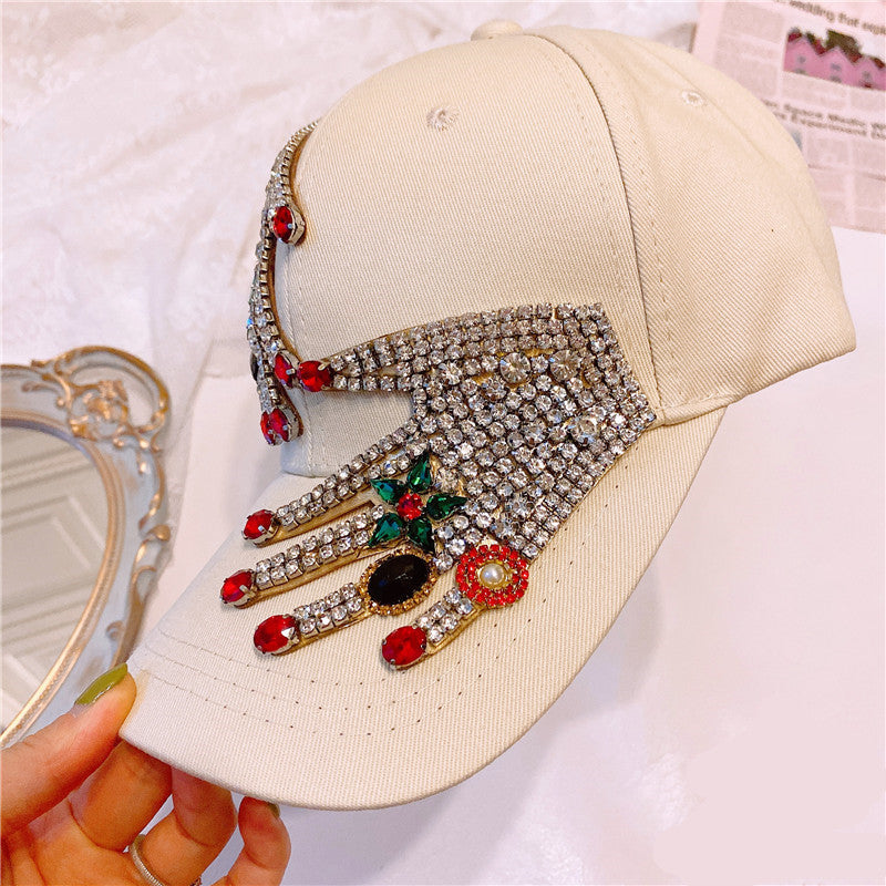 Gorgeous Ring Rhinestone Women's Fashion Hat