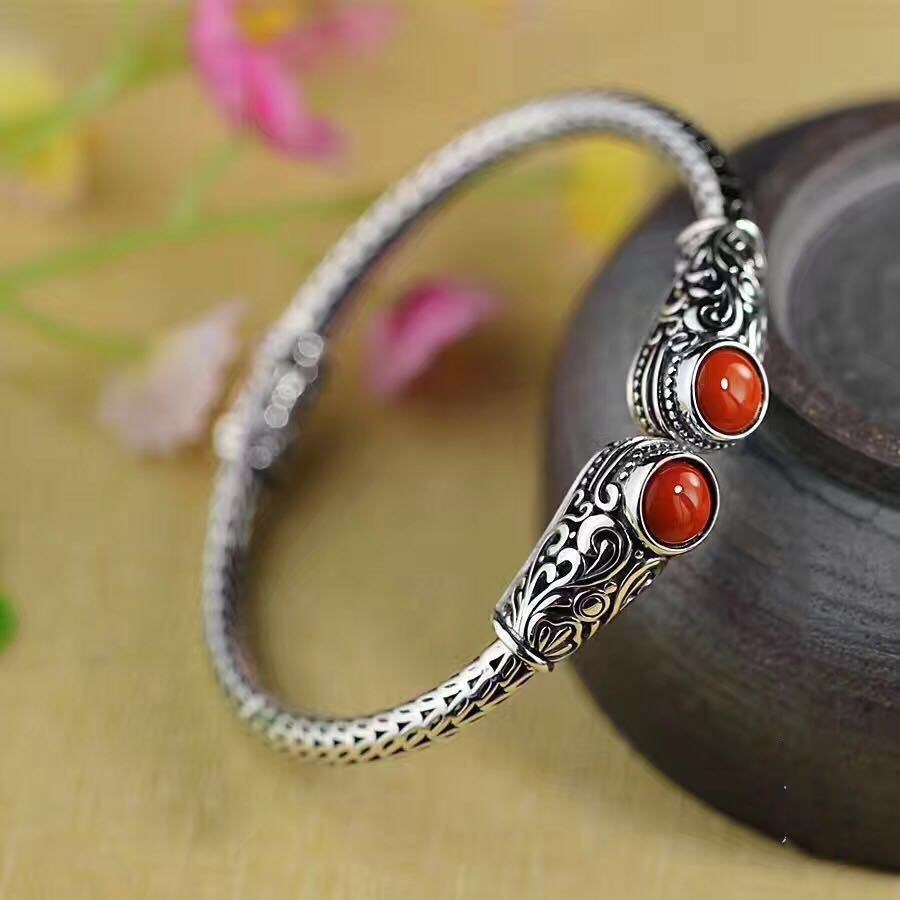 Natural Topaz Southern Red Agate Amethyst Bracelet Classical
