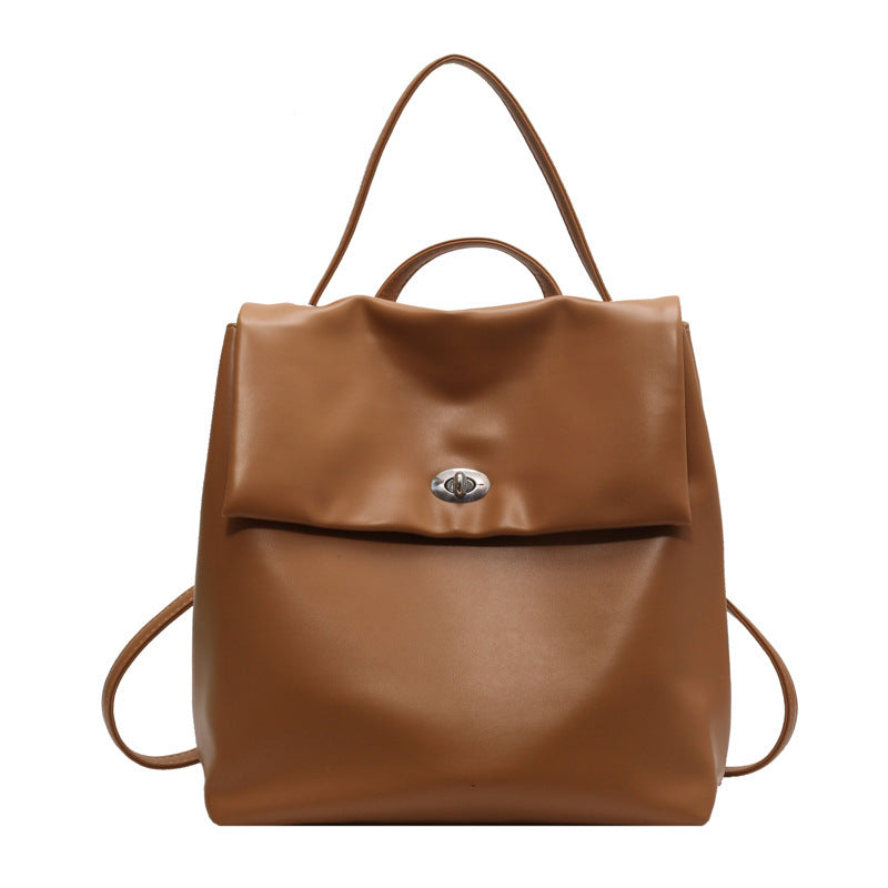 Retro Large Capacity Women's Backpack New All-match Commute Backpack