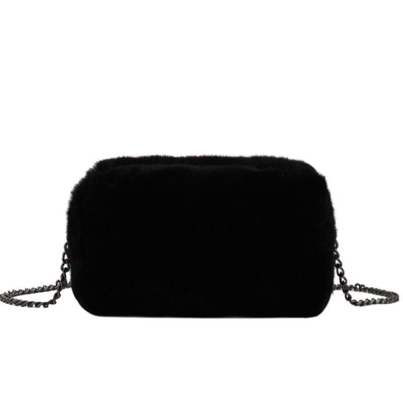 Women's Fashion Plush Chain Shoulder Bag