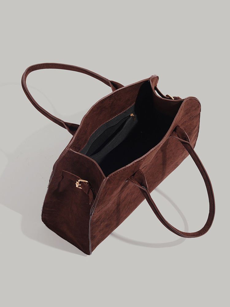 High-grade Suede Retro Commuting Shoulder Bag