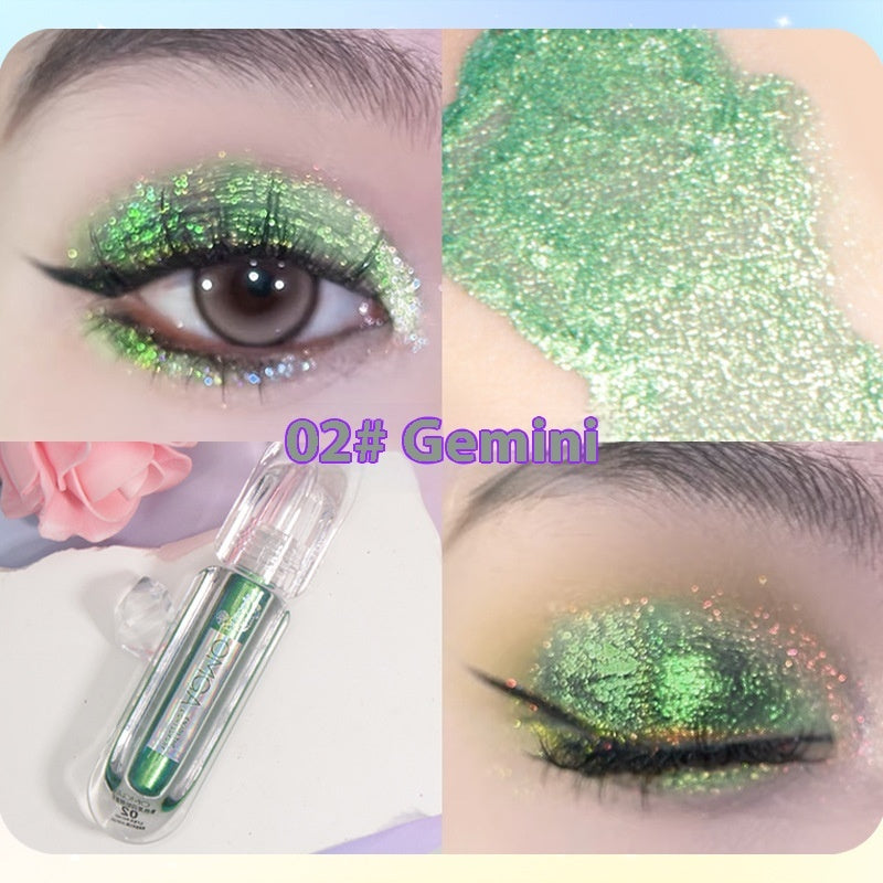 Chameleon Rhinestone Liquid Eye Shadow Multicolor Series Pearlescent Thin And Glittering Highlight