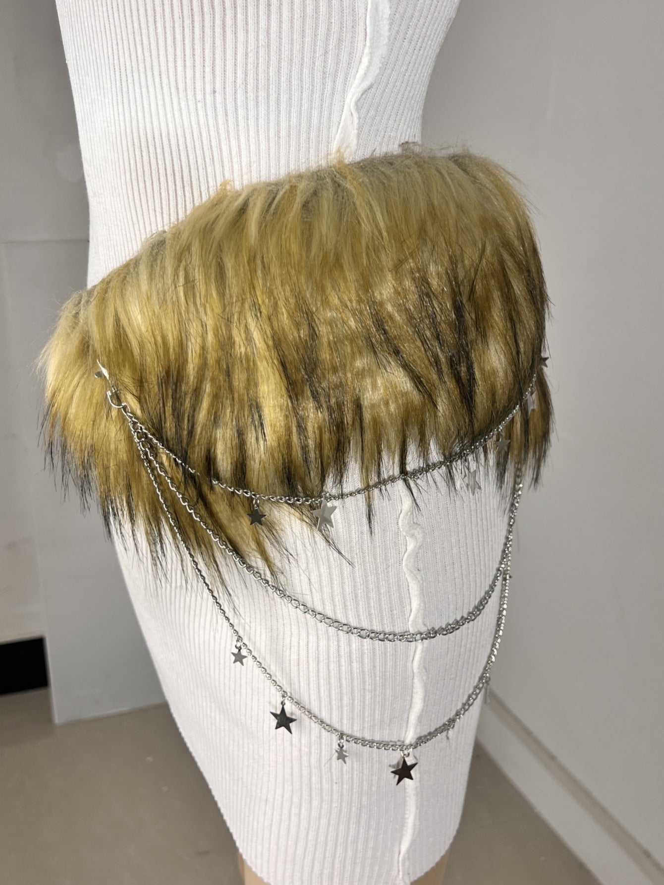 Fur Belt Retro Easy Matching Plush Waist Chain Waist Seal Waist Decorations