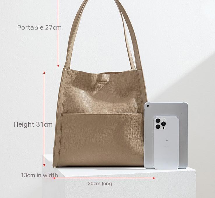 Cowhide Tote Large Capacity Shoulder Bag