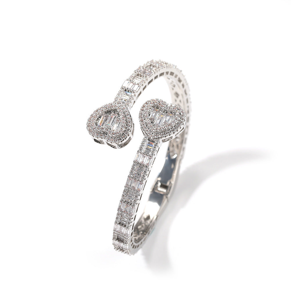 Love Spring Buckle Bracelet Geometric Diamond