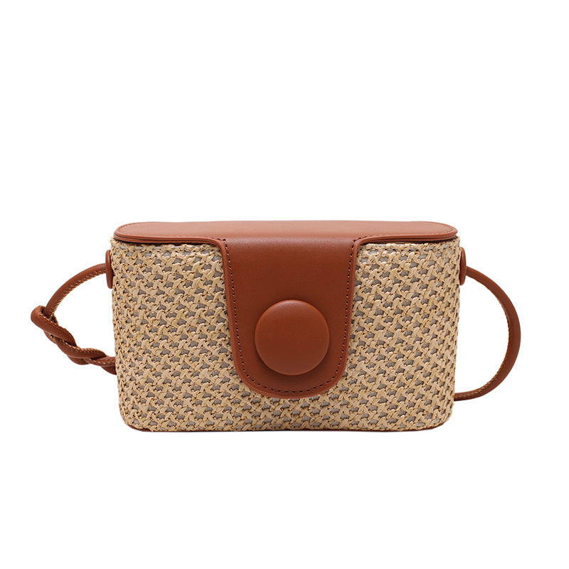 Fashion Straw Bag Summer Bucket Western Style Niche