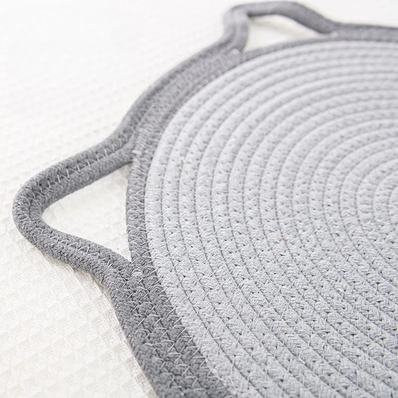 Braided Cotton Rope Cat Claw Mat Self Hi Ball One Piece Sleeping Mat Washable Anti Sticky Scratching Artifact Cat Scratching Mat Pet Products
