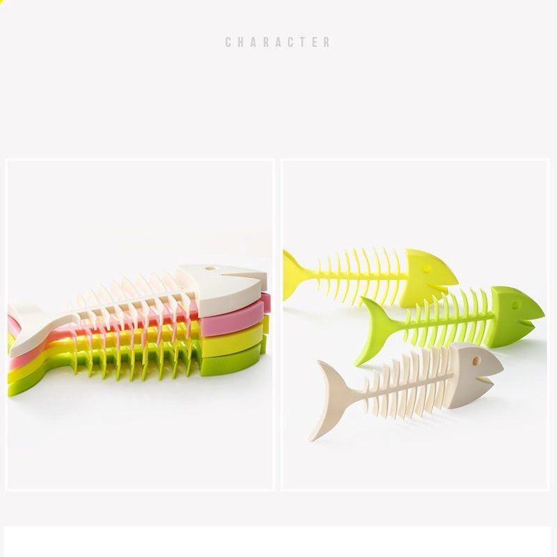 Fishbone Soap Holder Bathroom Toilet Household Silicone Creative Cartoon Cute Fish Shape Soap Dish