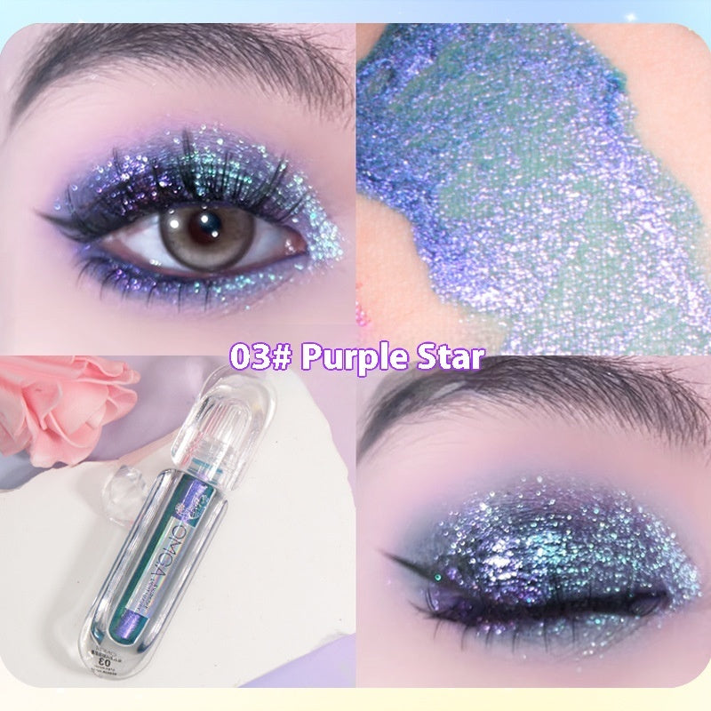Chameleon Rhinestone Liquid Eye Shadow Multicolor Series Pearlescent Thin And Glittering Highlight