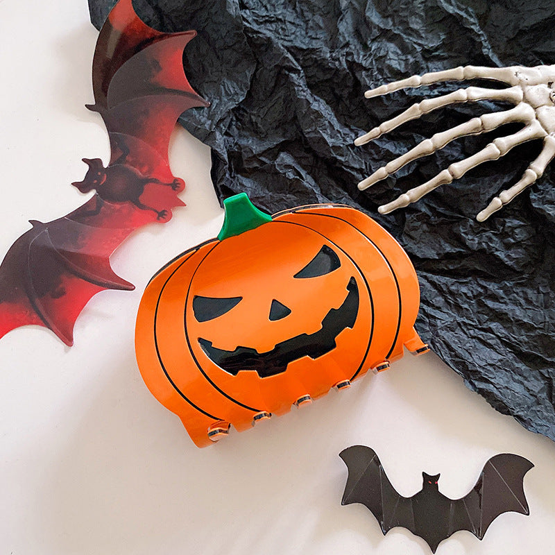 Halloween Grip Acrylic Spider Retro Updo Clip