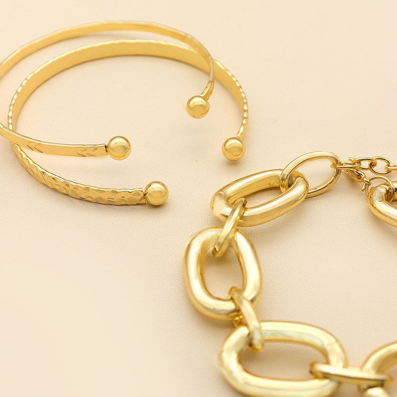 Arrow Bump Surface Bracelet Thick Chain Bracelet