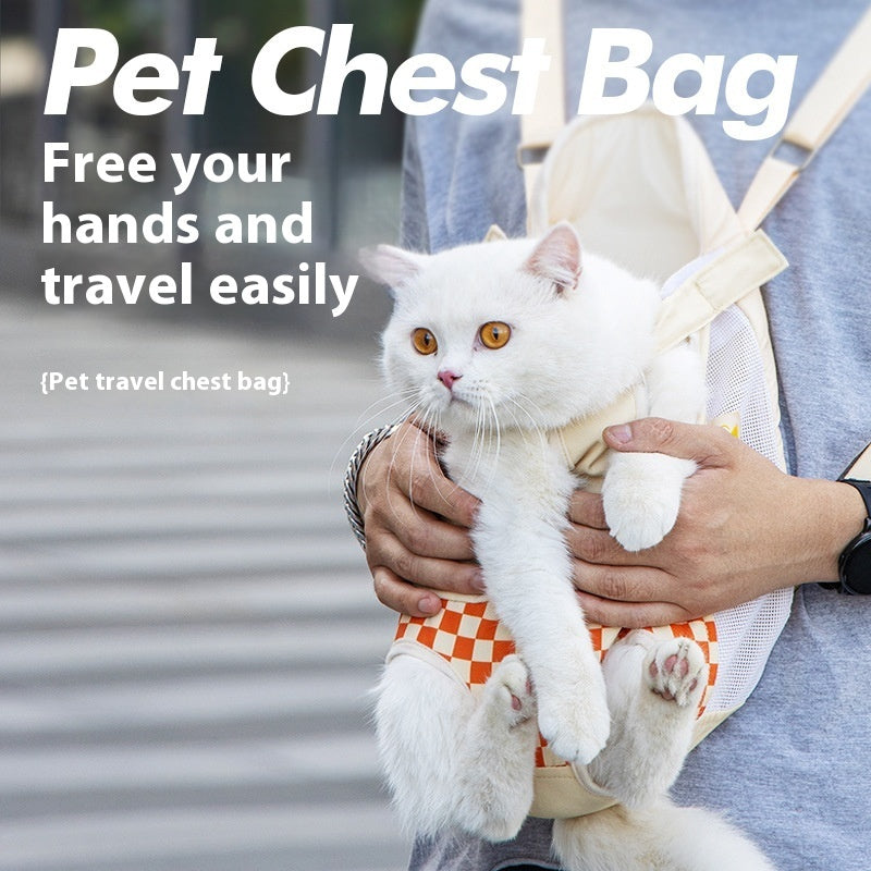 Pet Chest Go Out Portable Cat Bag Pocket Walking Artifact Pet Backpack