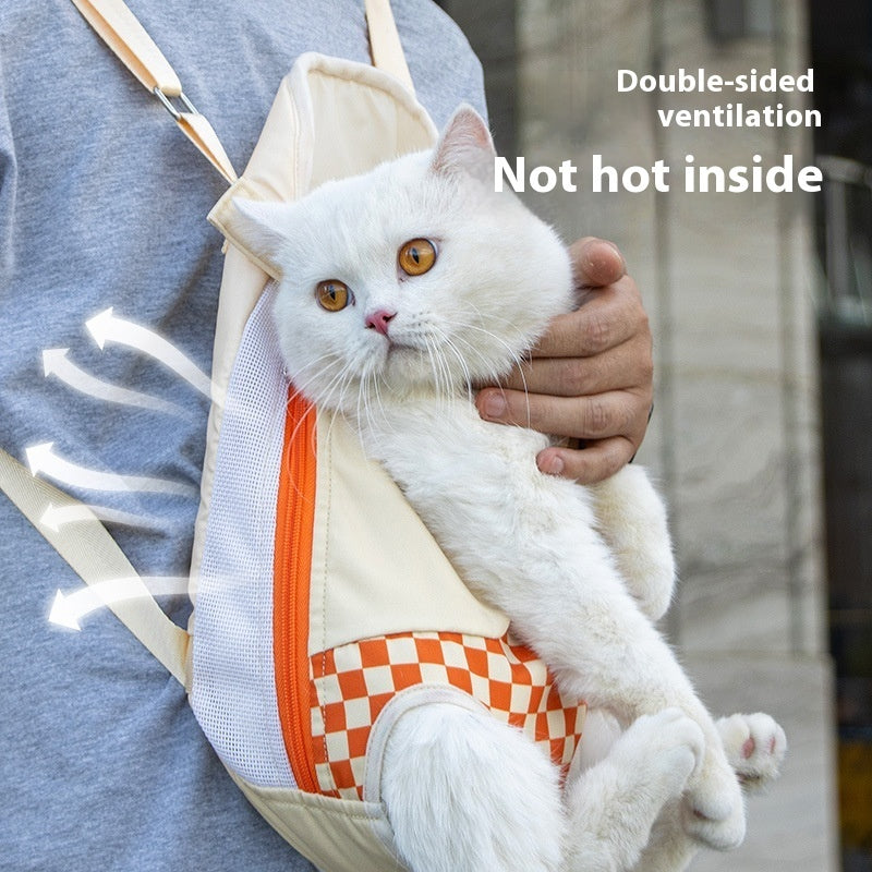 Pet Chest Go Out Portable Cat Bag Pocket Walking Artifact Pet Backpack
