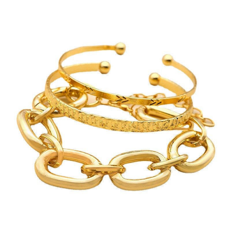 Arrow Bump Surface Bracelet Thick Chain Bracelet