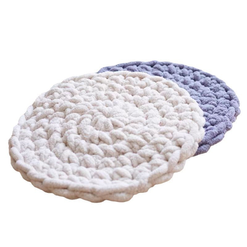 Hand-woven Thermal Knitting Pet Mat Dog And Cat Nest Mattress Wool Carpet