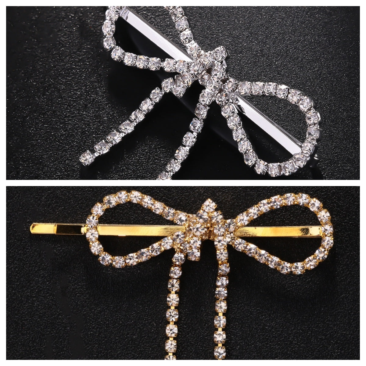 Bow Barrettes Side Bangs Cropped Hair Clip Barrettes