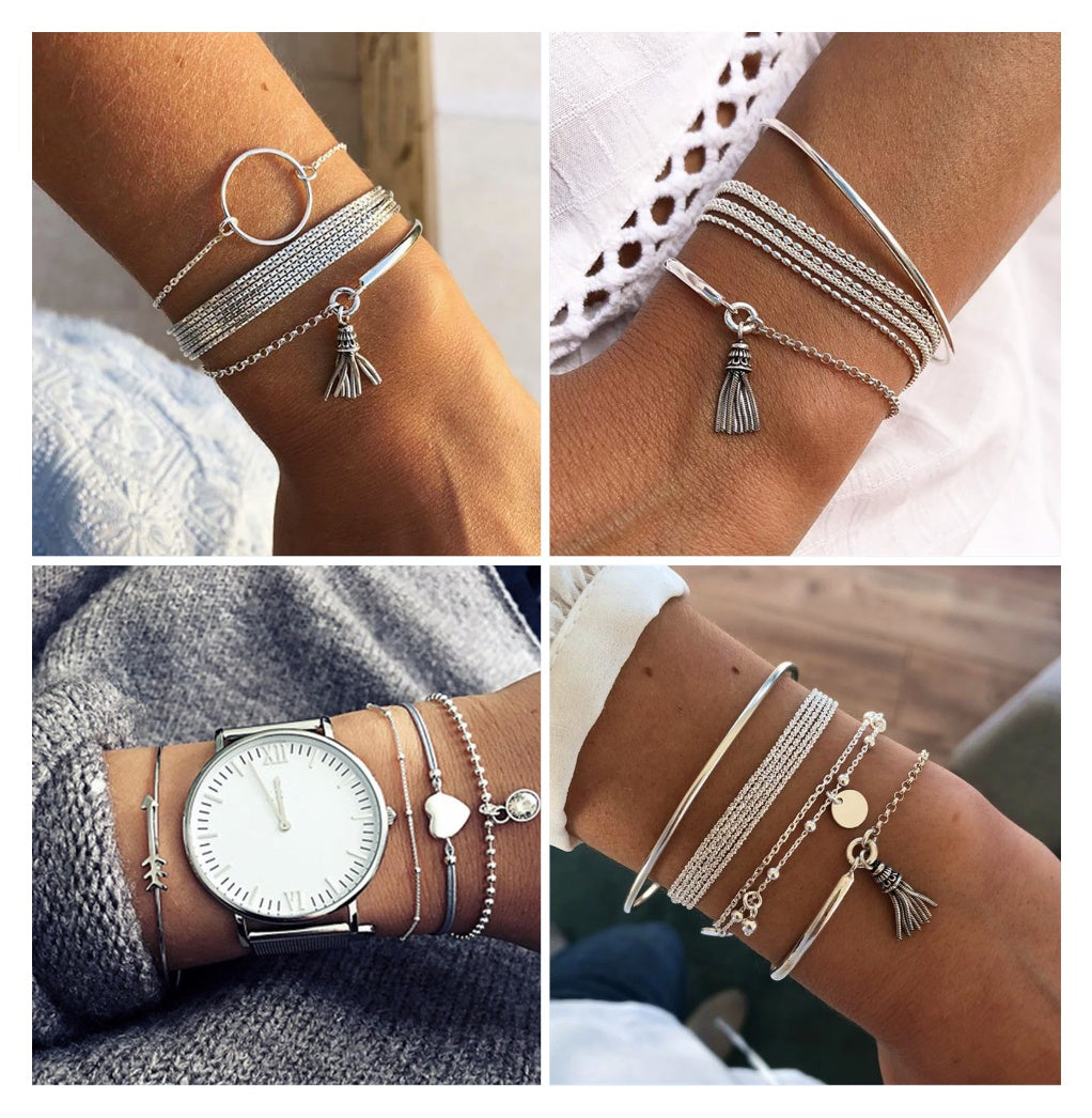 Bohemian Vintage Woven Multilayer Bracelet Set
