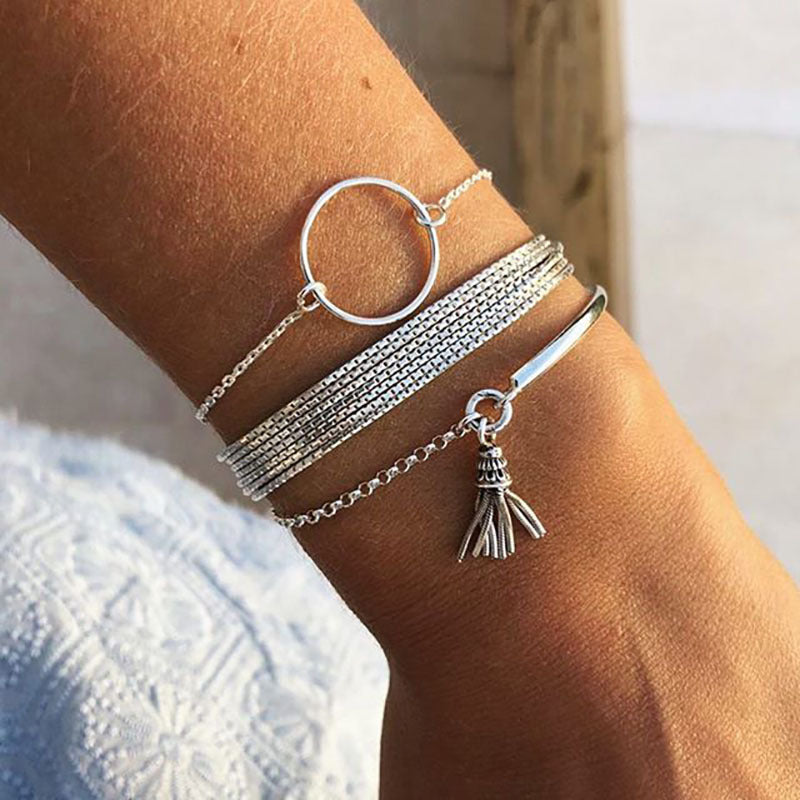Bohemian Vintage Woven Multilayer Bracelet Set
