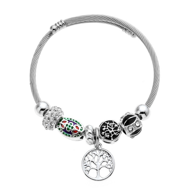 Stainless steel crystal  bracelet