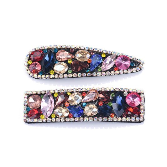Personalized Flannel Diamond Colored Glass Hairpin Set