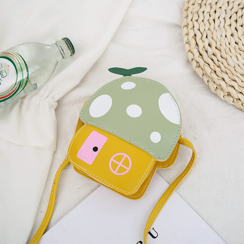 Cartoon Cute Little House Mushroom Stall One Shoulder Diagonal Bag