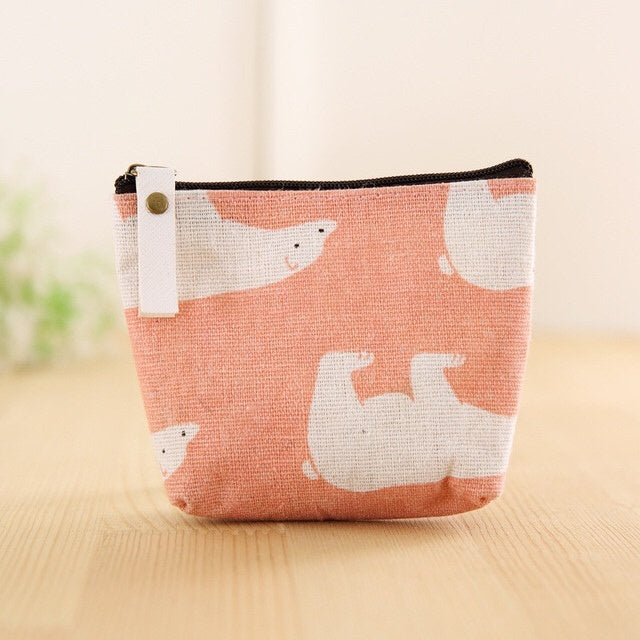 Cute Mini Square Bag Coin Purse Female Cartoon Coin Bag Purse