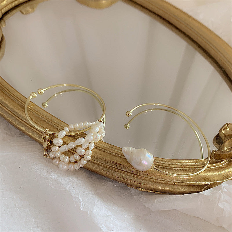Spanish Style Freshwater Pearl Brass Bracelet