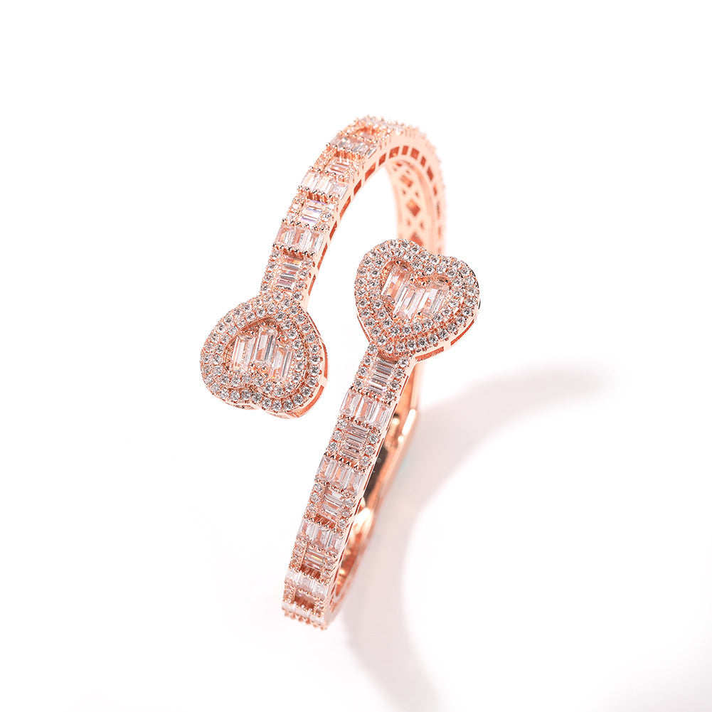 Love Spring Buckle Bracelet Geometric Diamond