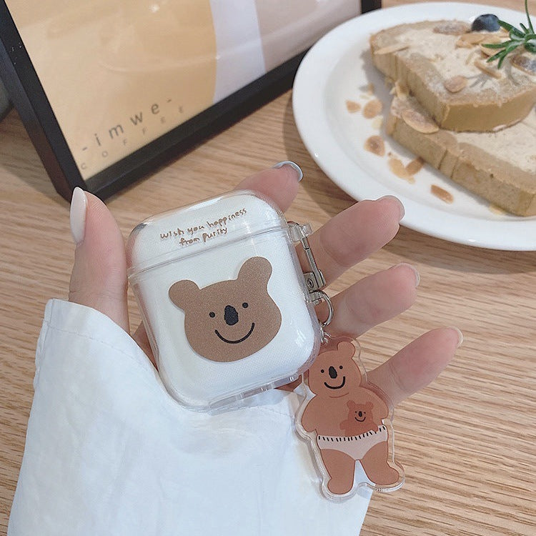 Compatible with Apple, Transparent Soft Silicone Bluetooth Earphone Shell